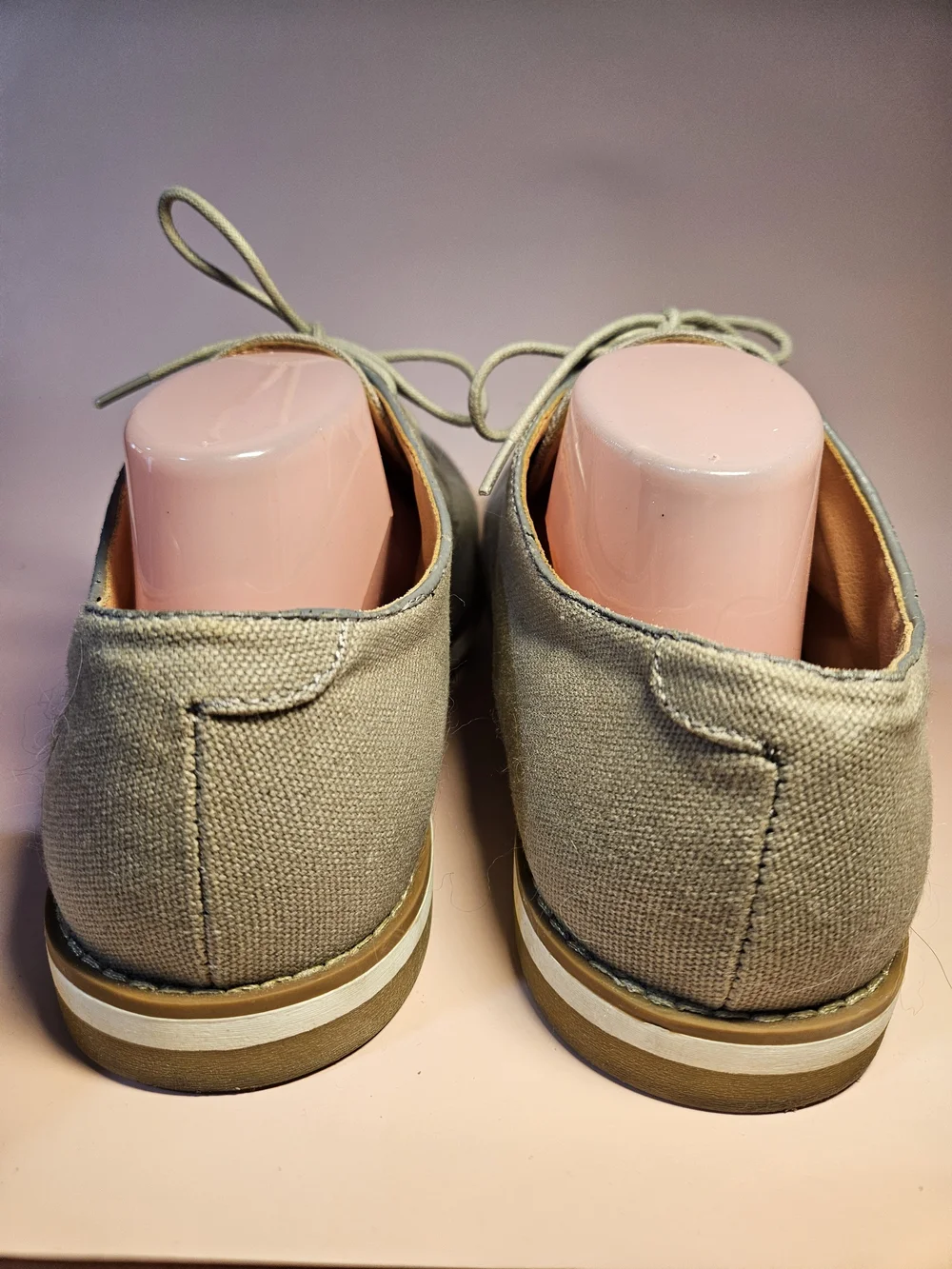Steve Madden Light Beige Canvas Derby Shoes Size 11 B8n 10